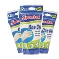 Spontex Latex Disposable Gloves, Latex, Powdered, OneSize, Cream 76191